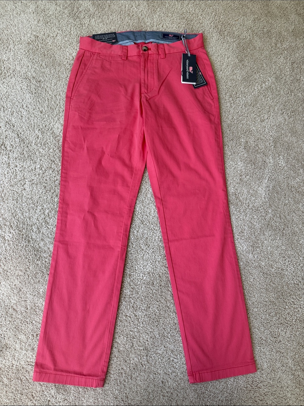 NWT Vineyard Vines Men’s Breaker Pants 30x30 Jetty Red